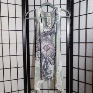 NWOT Code Vintage Handkerchief Hem Racerback Tank